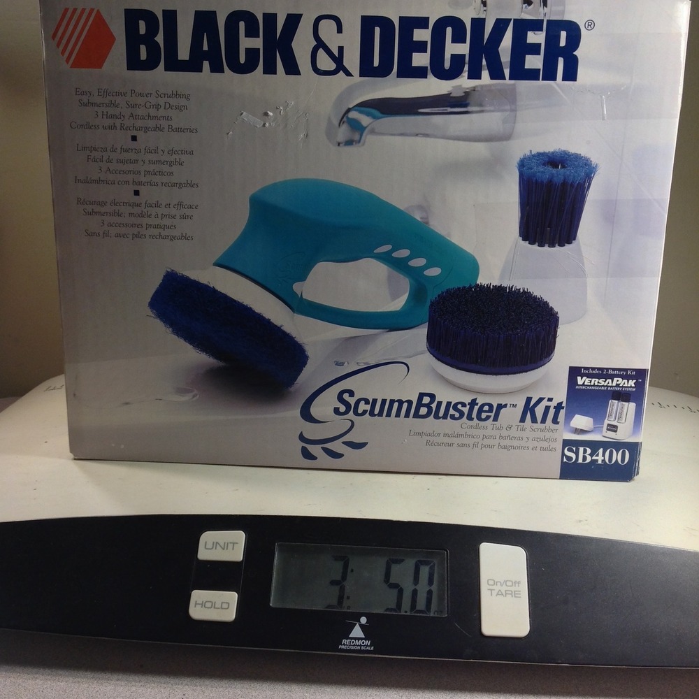 Black & Decker Scumbuster Kit SB400 Cordless Tub & Tile Scrubber Teal